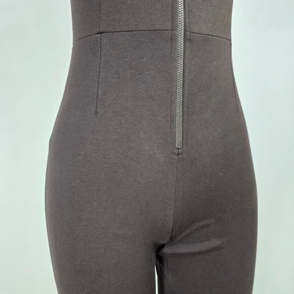 The Hippie Shake Brown Flare Leg Jumpsuit Size 6 - Picture 6 of 12